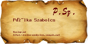 Pálka Szabolcs névjegykártya